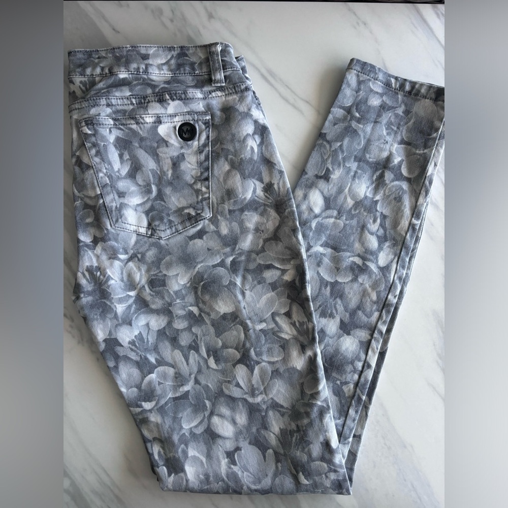 Michael Kors Skinny Flower Photography Print Jeans